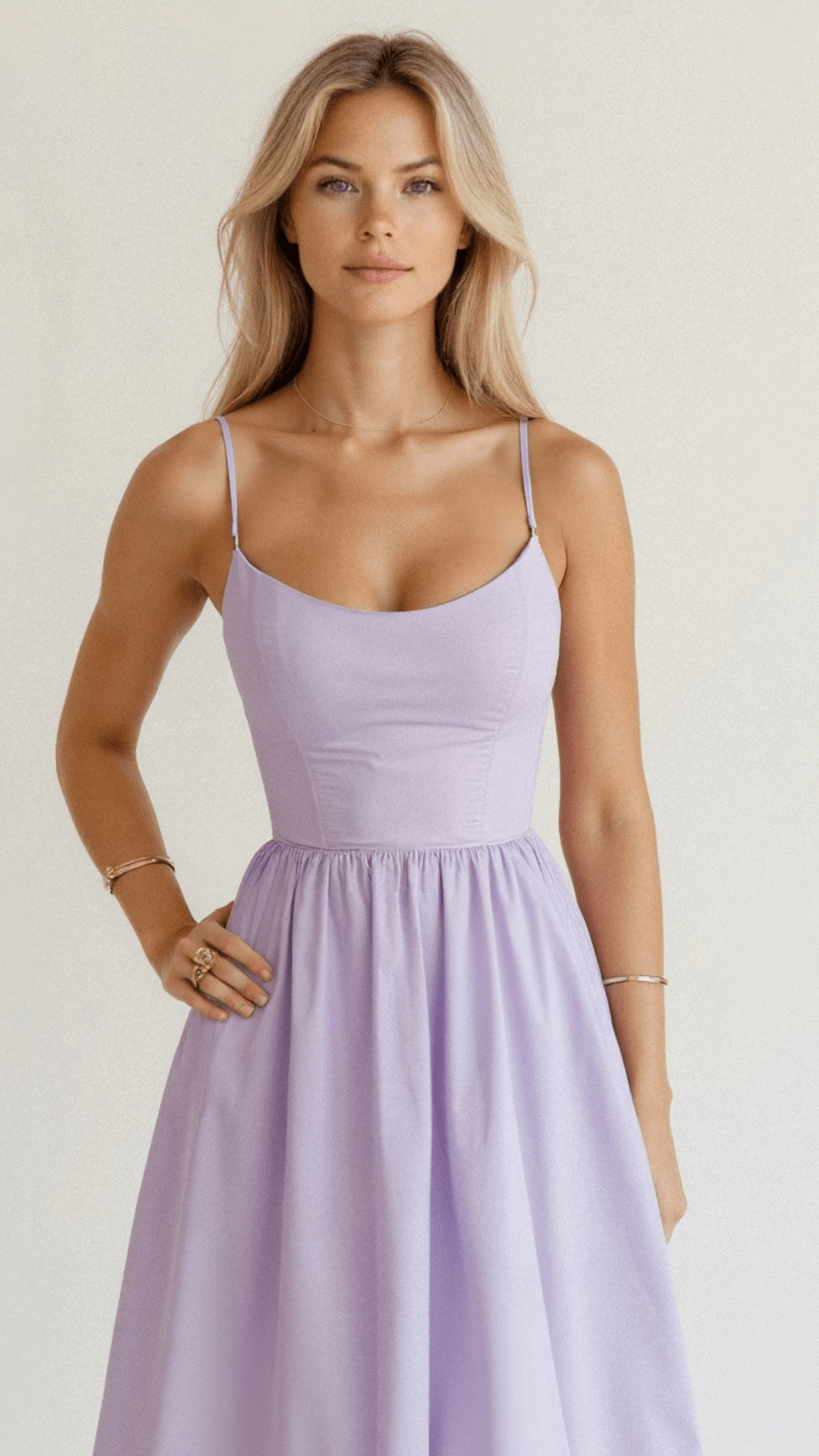 Valenzora | Elegant sleeveless midi dress for women