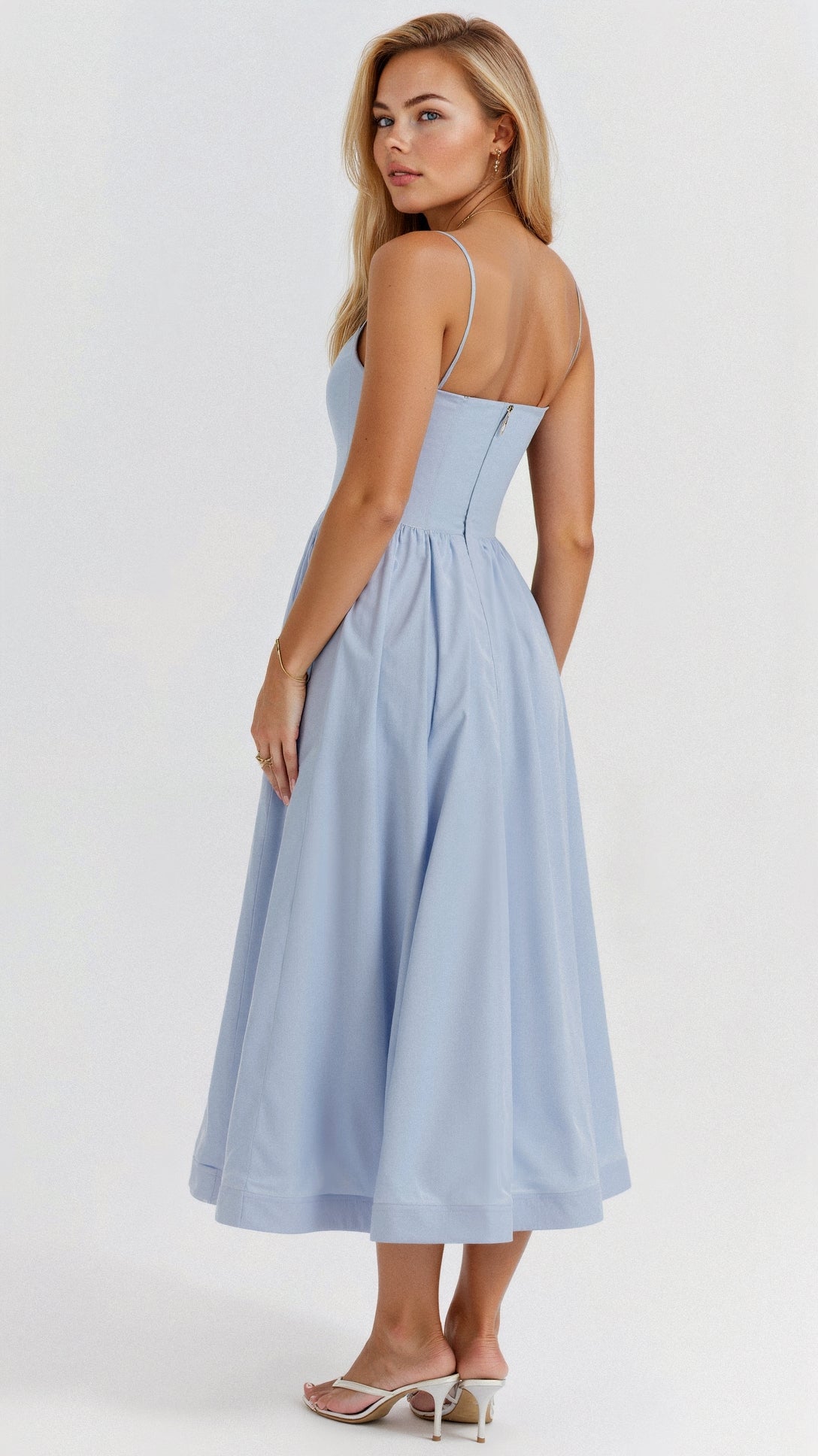 Valenzora | Elegant sleeveless midi dress for women