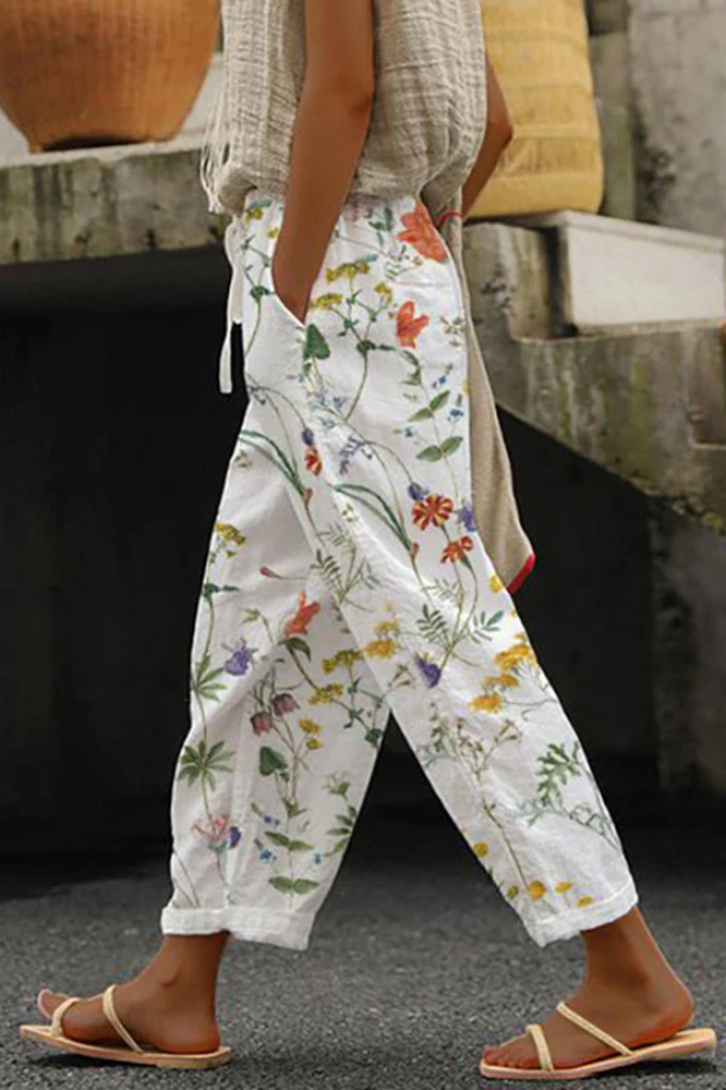 Valenzora | Lässig Unique Printed Button Pocket Pants