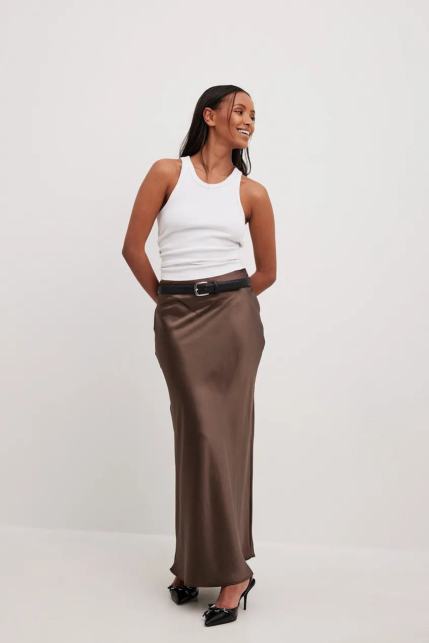 Valenzora | High-waisted satin skirt Anna