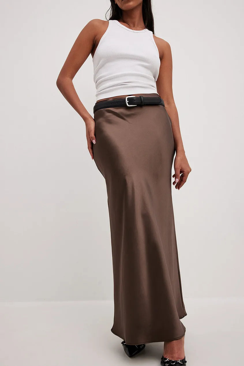 Valenzora | High-waisted satin skirt Anna