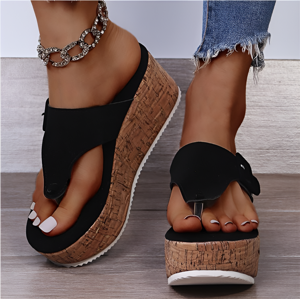 Valenzora | Orthopädische Sandalen mit Korkabsatz