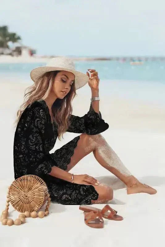 Valenzora | Boho Strandkleid Blumenmuster