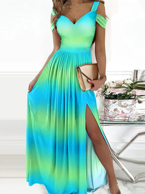 Valenzora | Elegant Off-Shoulder Office Long Dress for Women