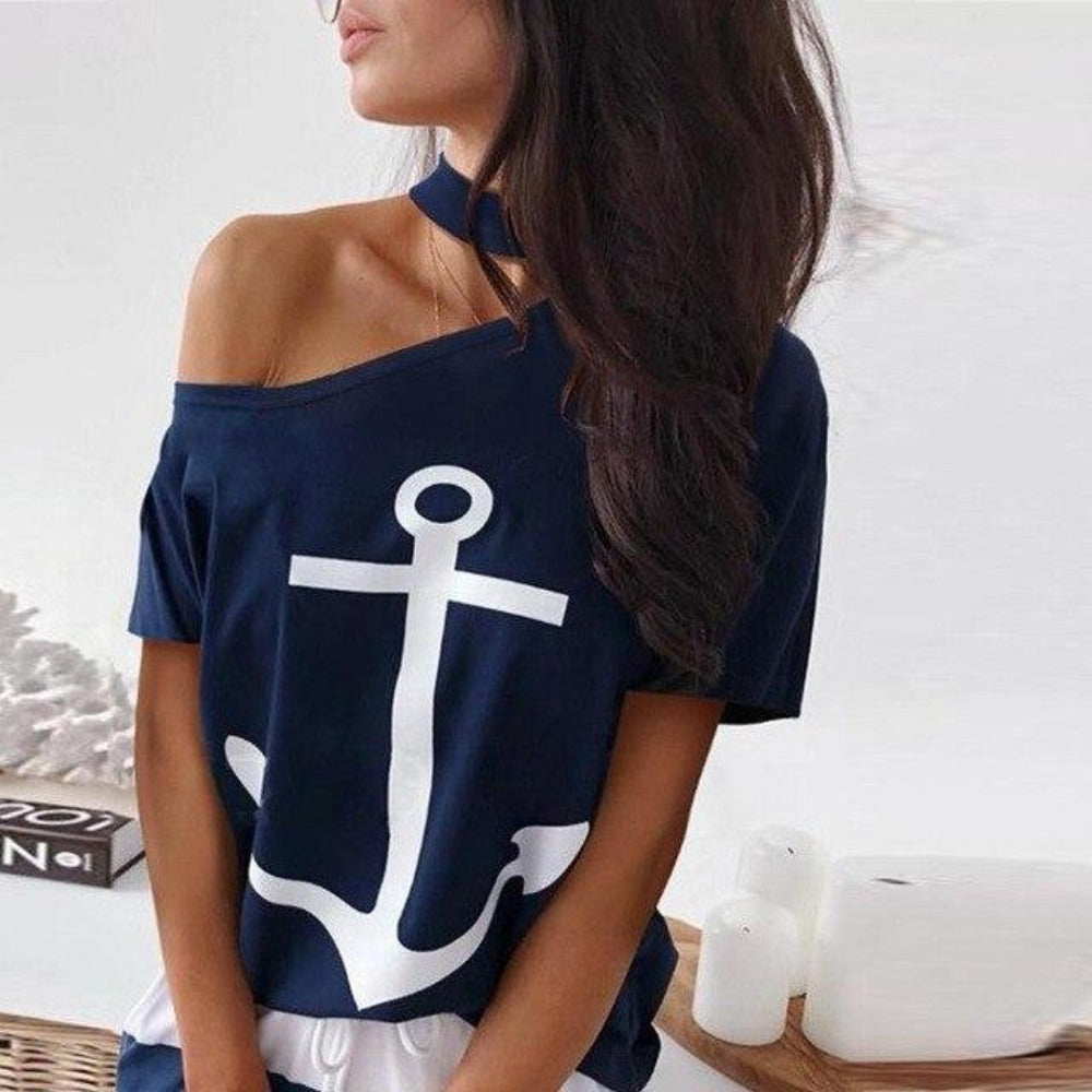Valenzora | Off-Shoulder Top and Skirt Dress Batwing Sleeves