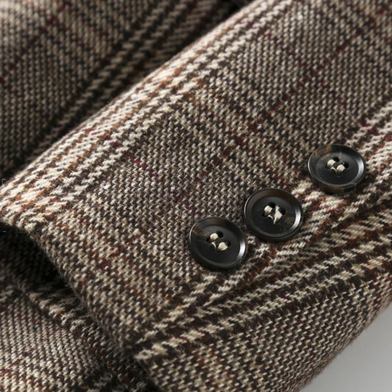 Valenzora | Women's Office Plaid Blazer Long Sleeve Casual Jacket