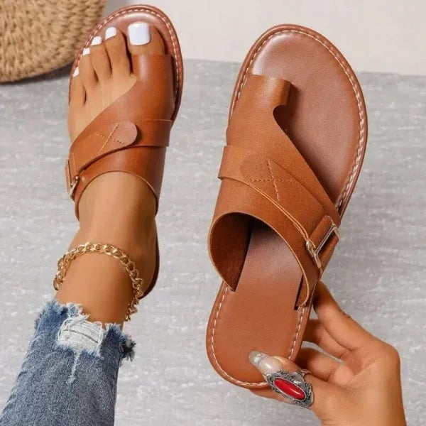 Valenzora | Bequeme Leder-Damensandalen