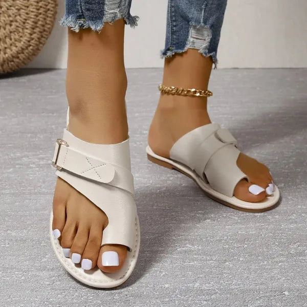 Valenzora | Bequeme Leder-Damensandalen