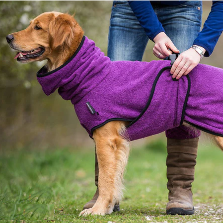 Valenzora | Comfortable Warm Dog Towel Coat with Adjustable Buckle