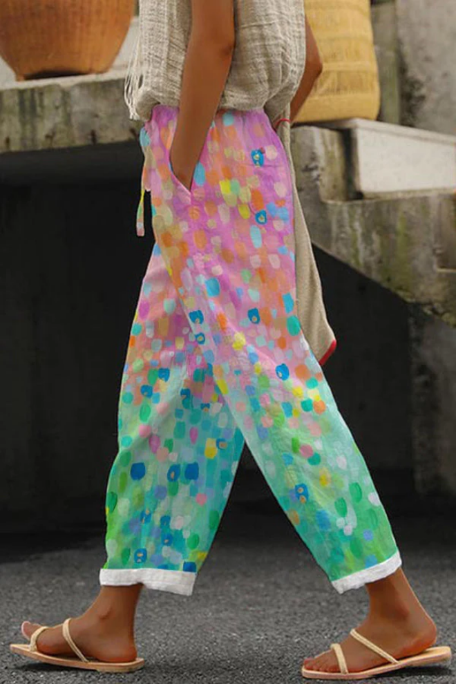 Valenzora | Casual Unique Printed Button Pocket Pants