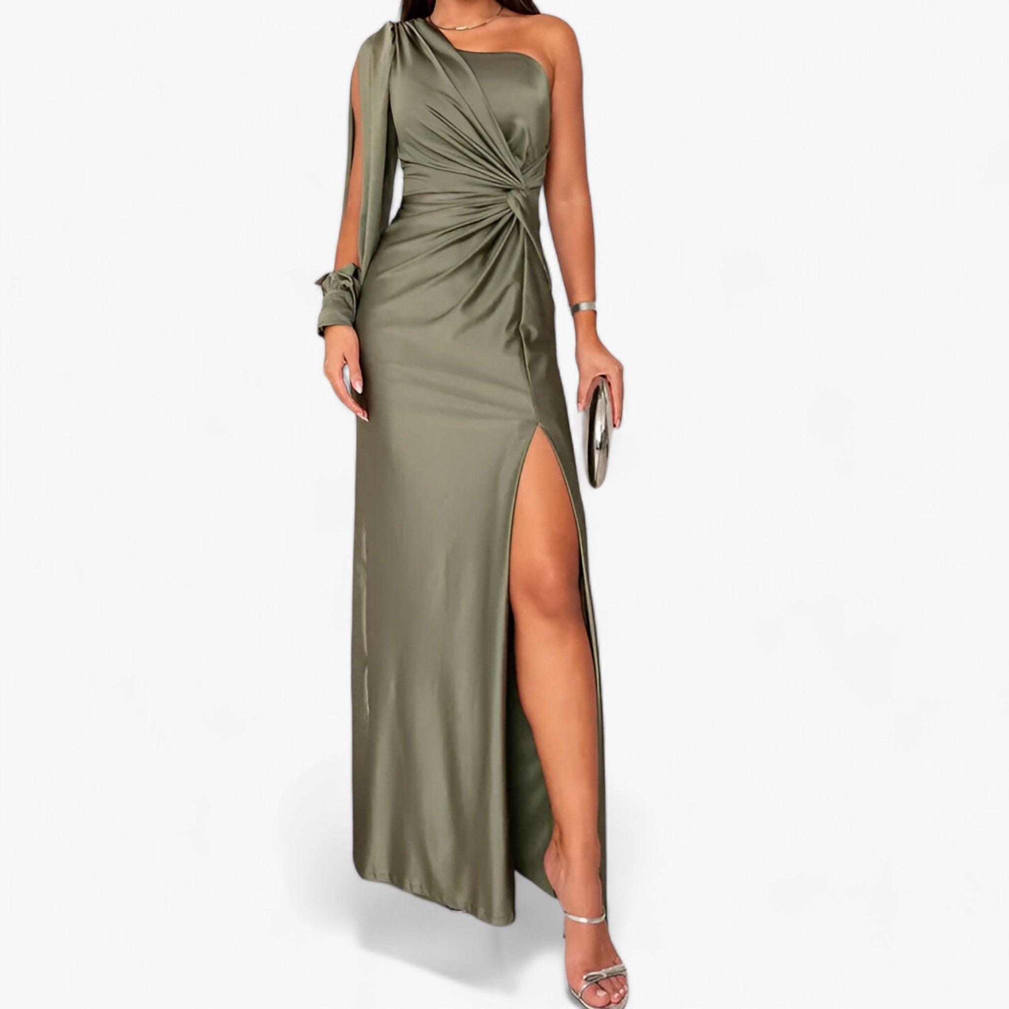 Évora | Langes Satin-Kleid - Elegant und Bequem