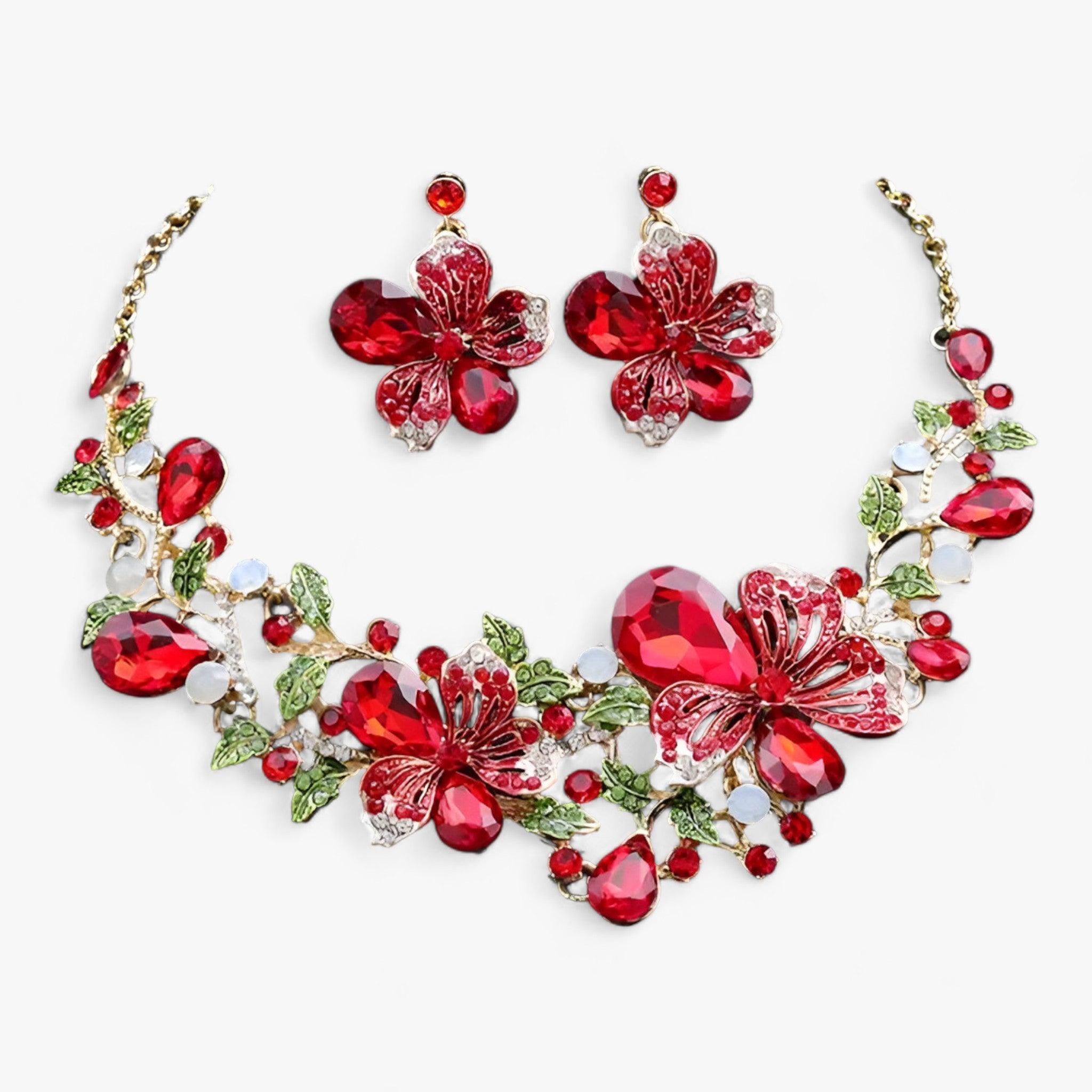 Valenzora | Bridal Jewelry Flower Necklaces and Earrings