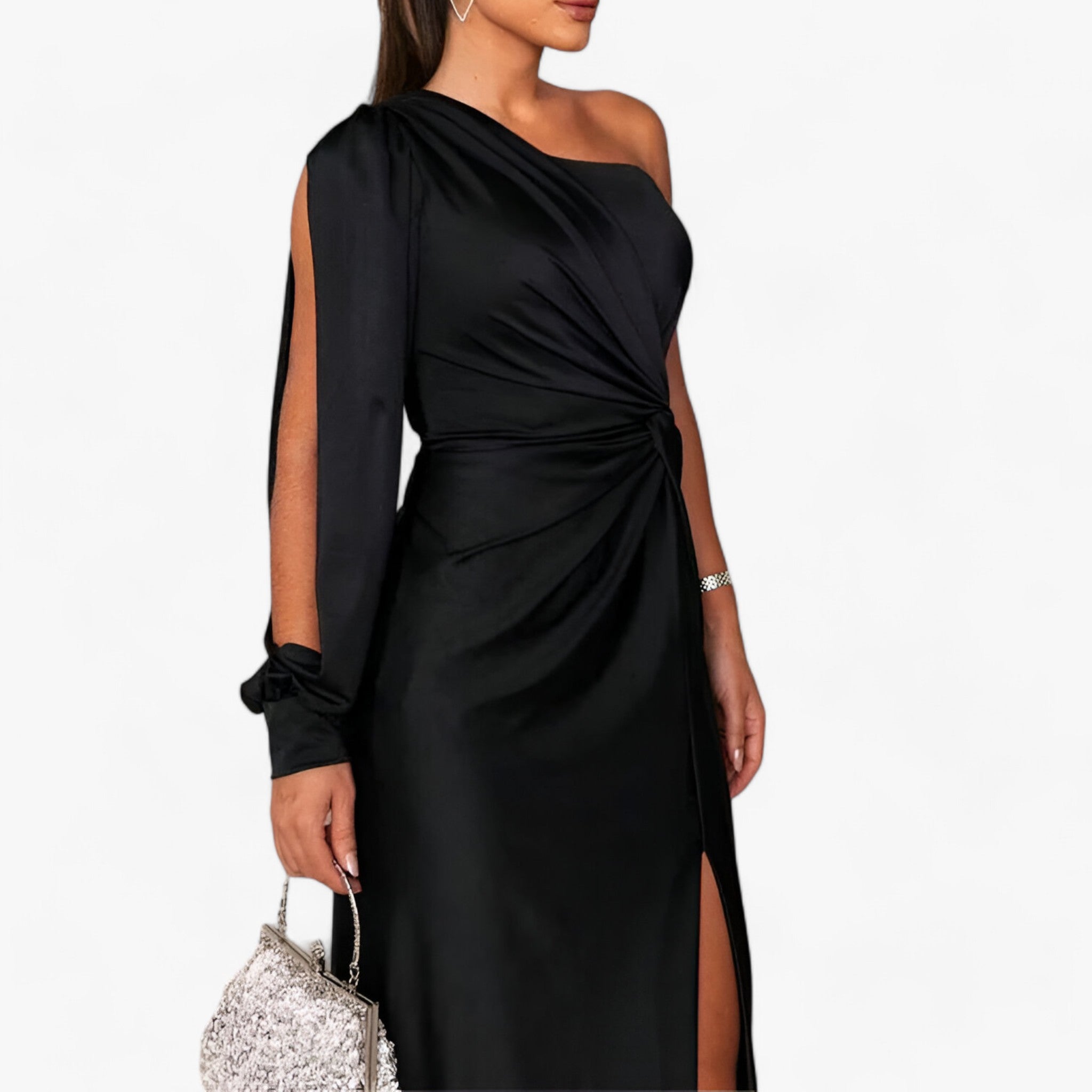 Évora | Langes Satin-Kleid - Elegant und Bequem