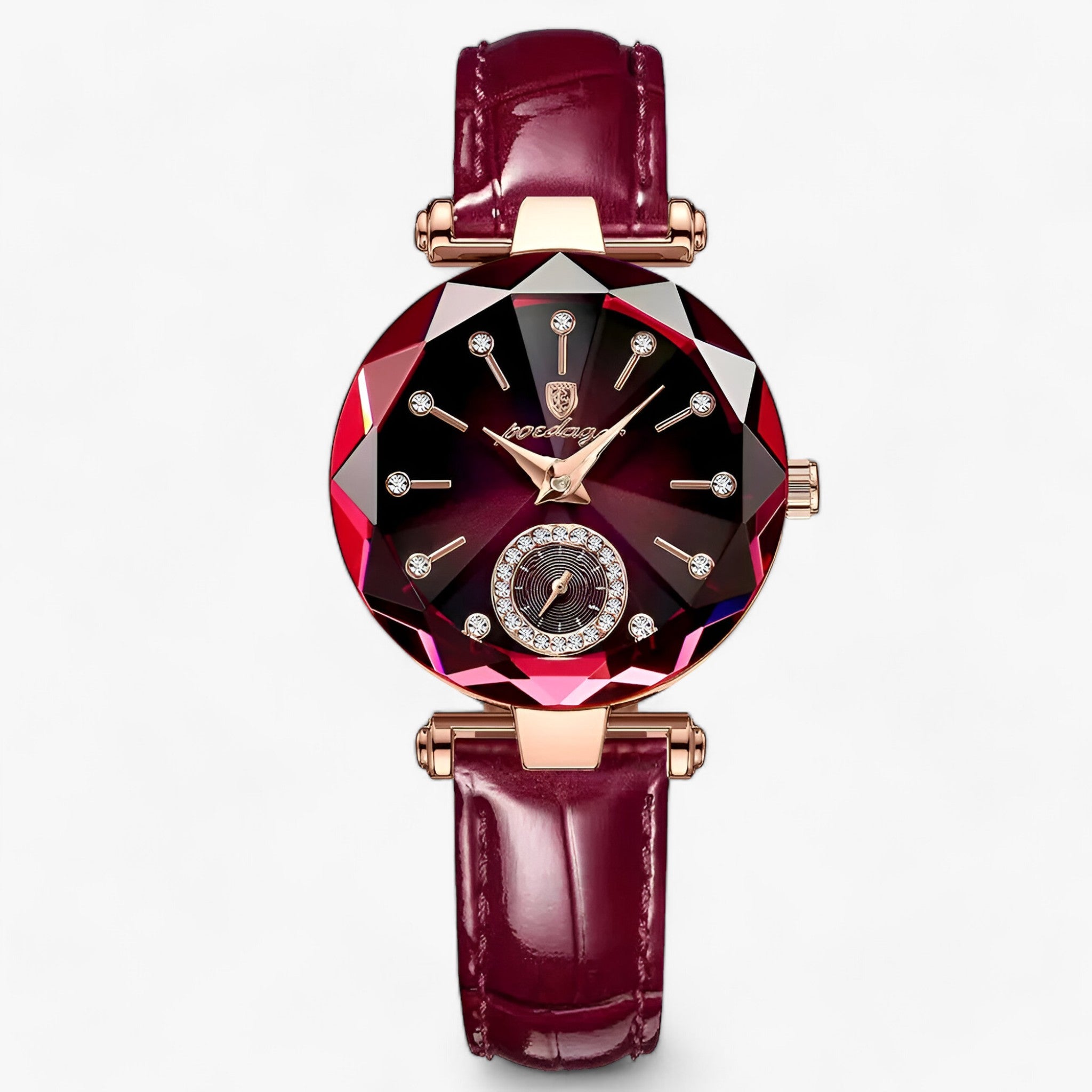 Valenzora | Luxury women's stainless steel wristwatch with diamond accents