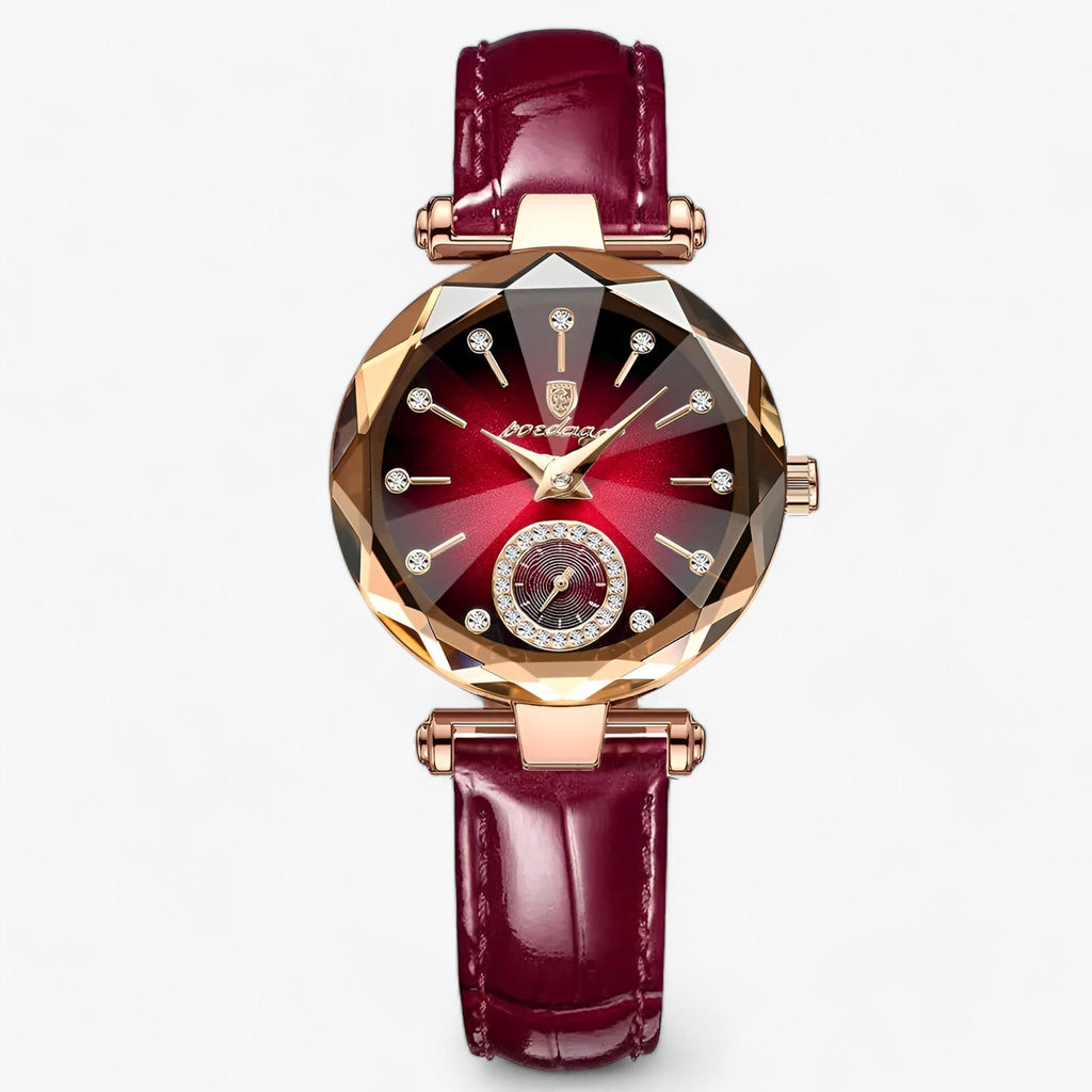 Valenzora | Luxury women's stainless steel wristwatch with diamond accents