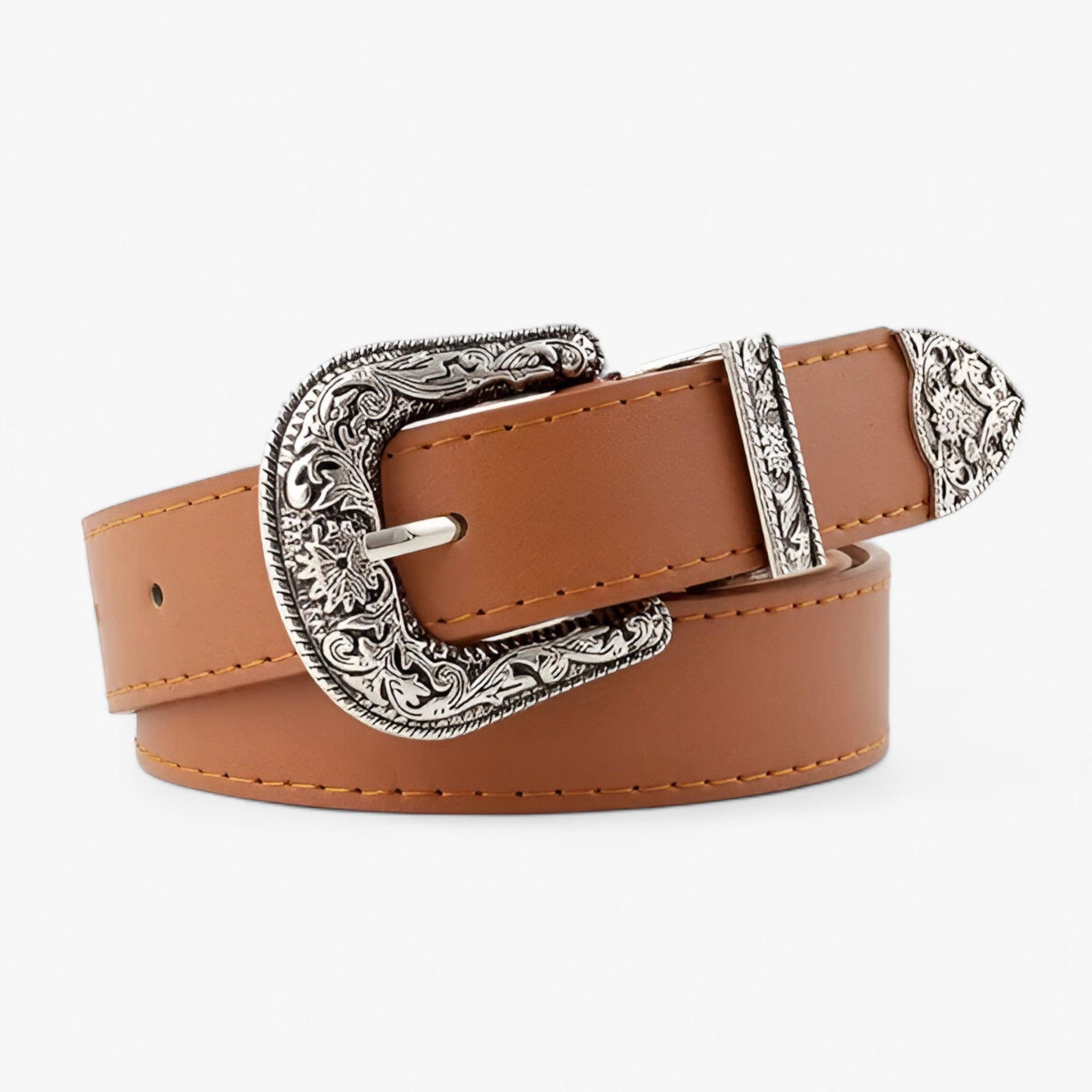 Valenzora | Boho Western Leather Belt for Women Vintage Style & Durable Design