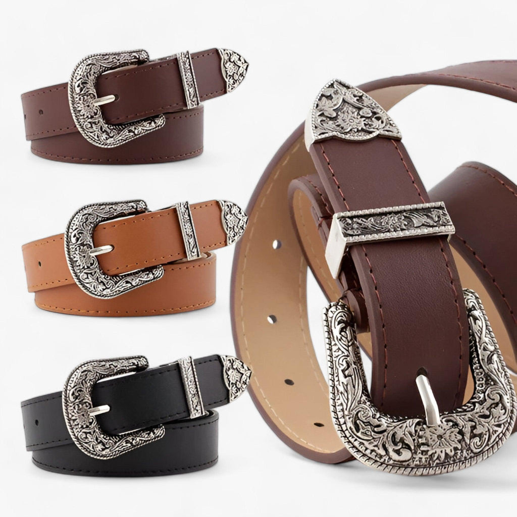Valenzora | Western Leather Belt Vintage Style & Durable Design For Women