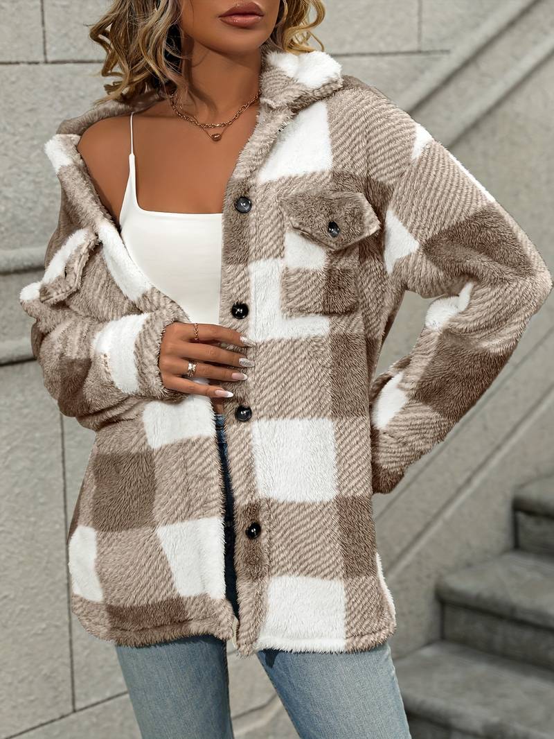 Valenzora | Karierte Fleecejacke