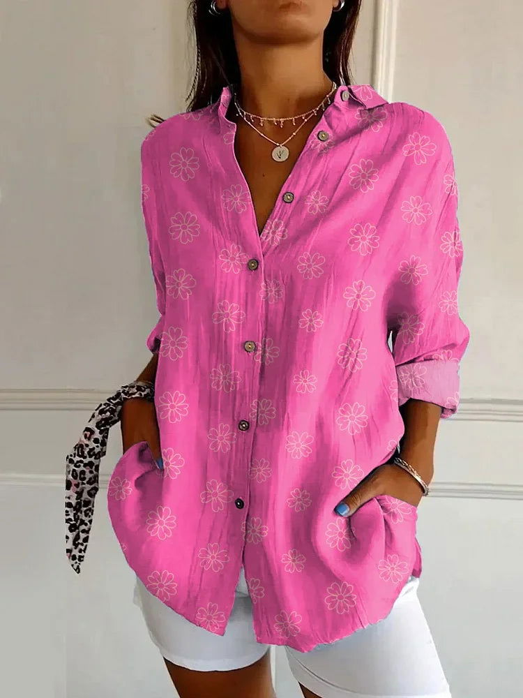Valenzora | Shirt Large Flowers Woman