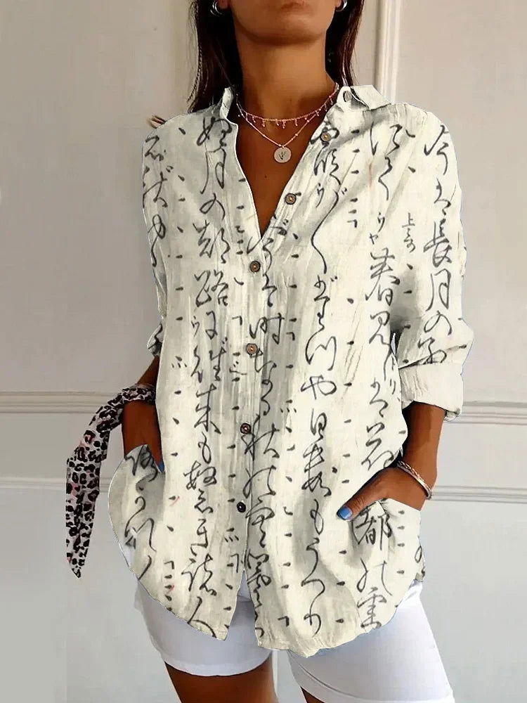 Valenzora | Shirt Large Flowers Woman