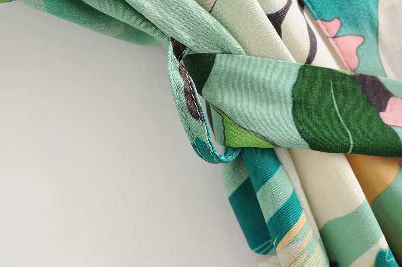Valenzora | Green floral print kimono cardigan