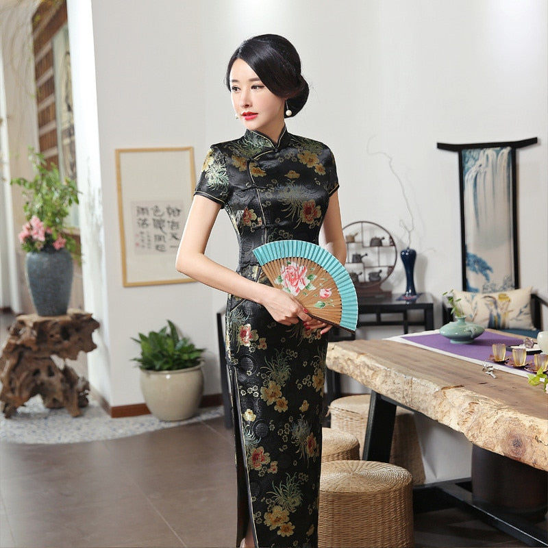 Valenzora | Green Rayon Cheongsam Chinese Classical
