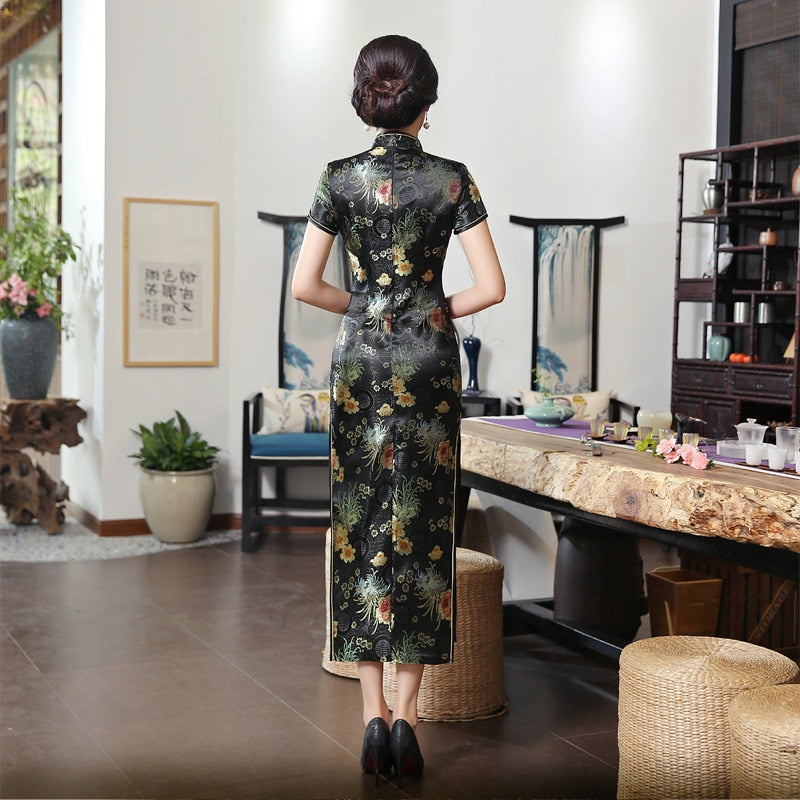 Valenzora | Green Rayon Cheongsam Chinese Classical