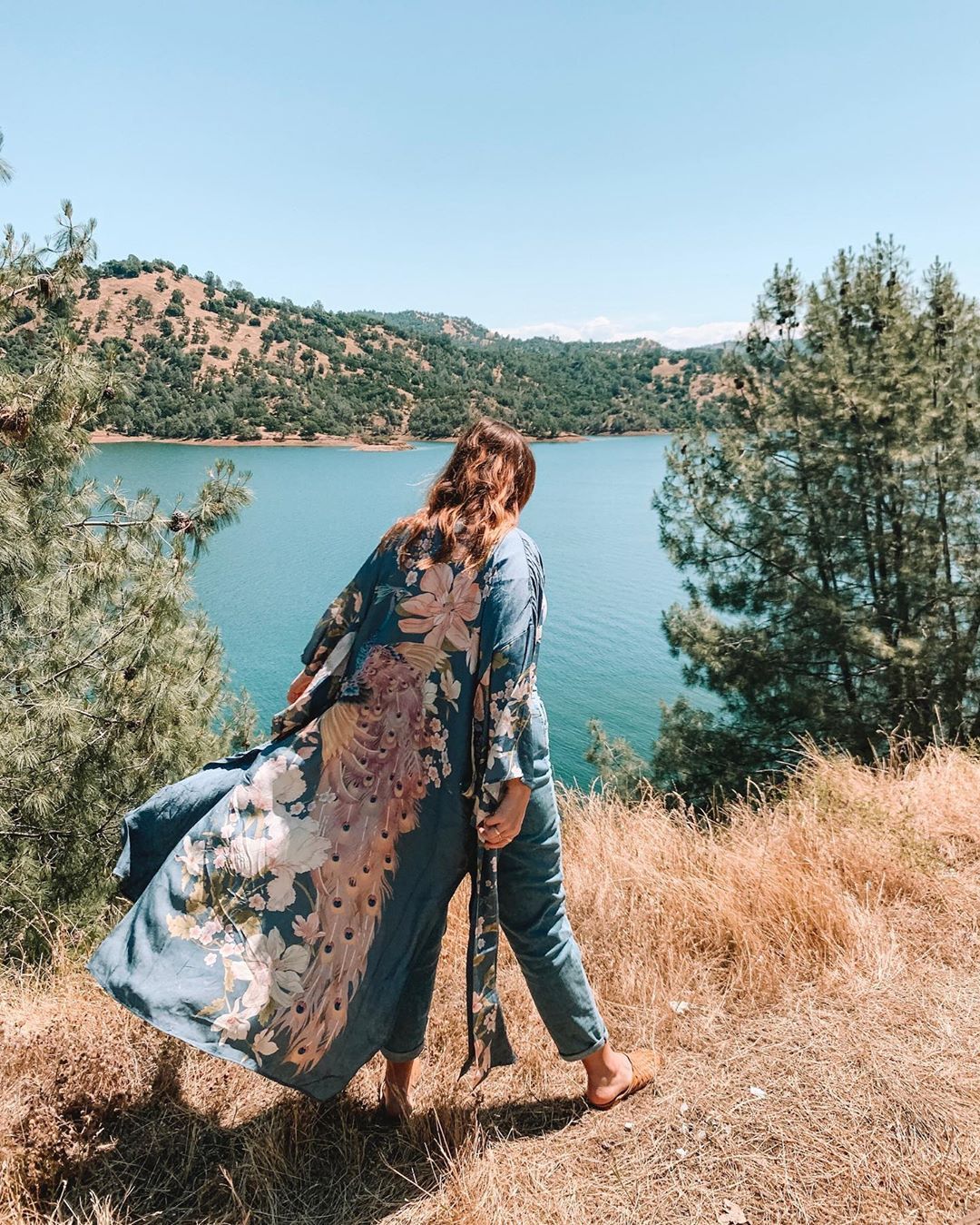Valenzora | Long kimono robe with batwing sleeves