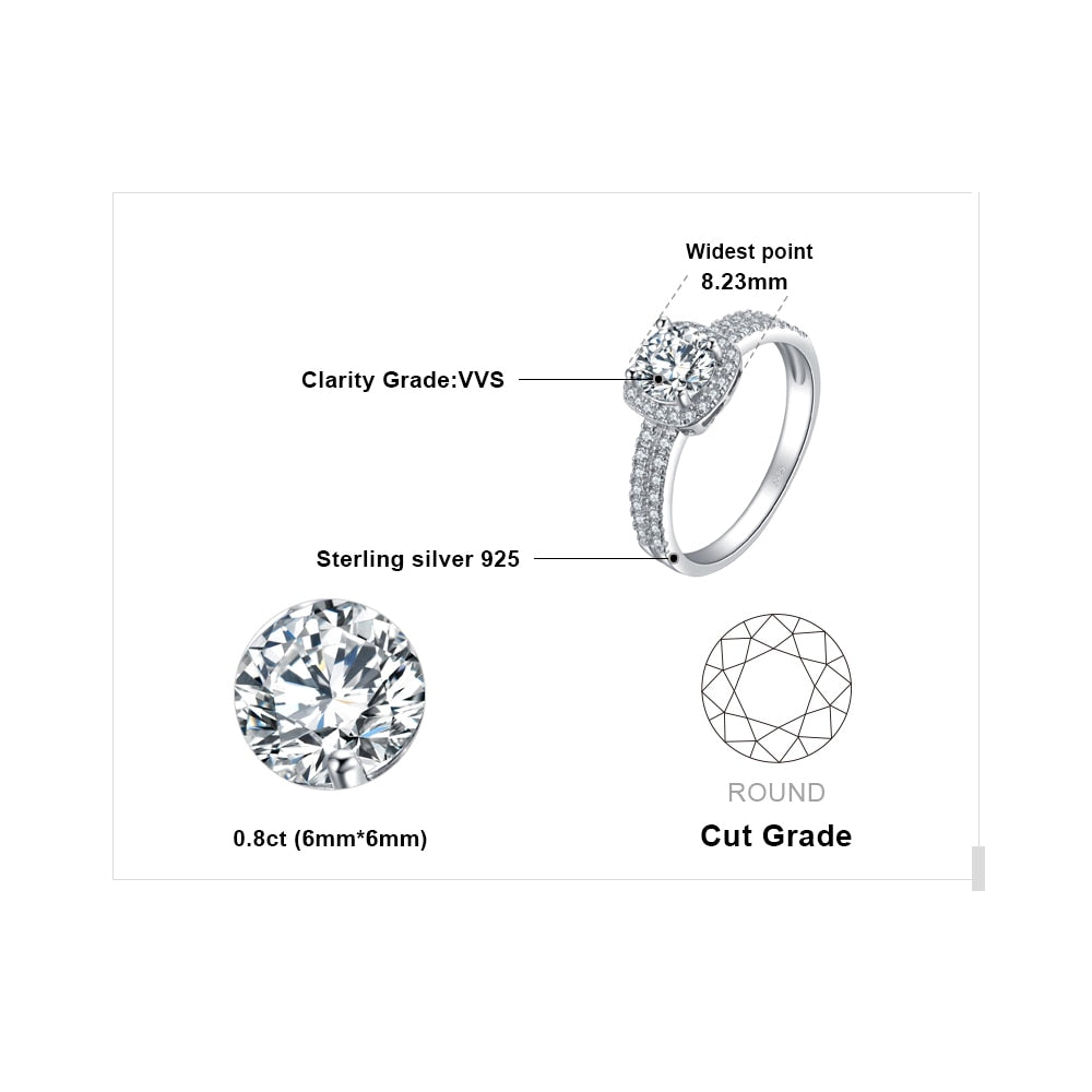 Valenzora | Classic 925 Sterling Silver Rings with Zircon Gemstone
