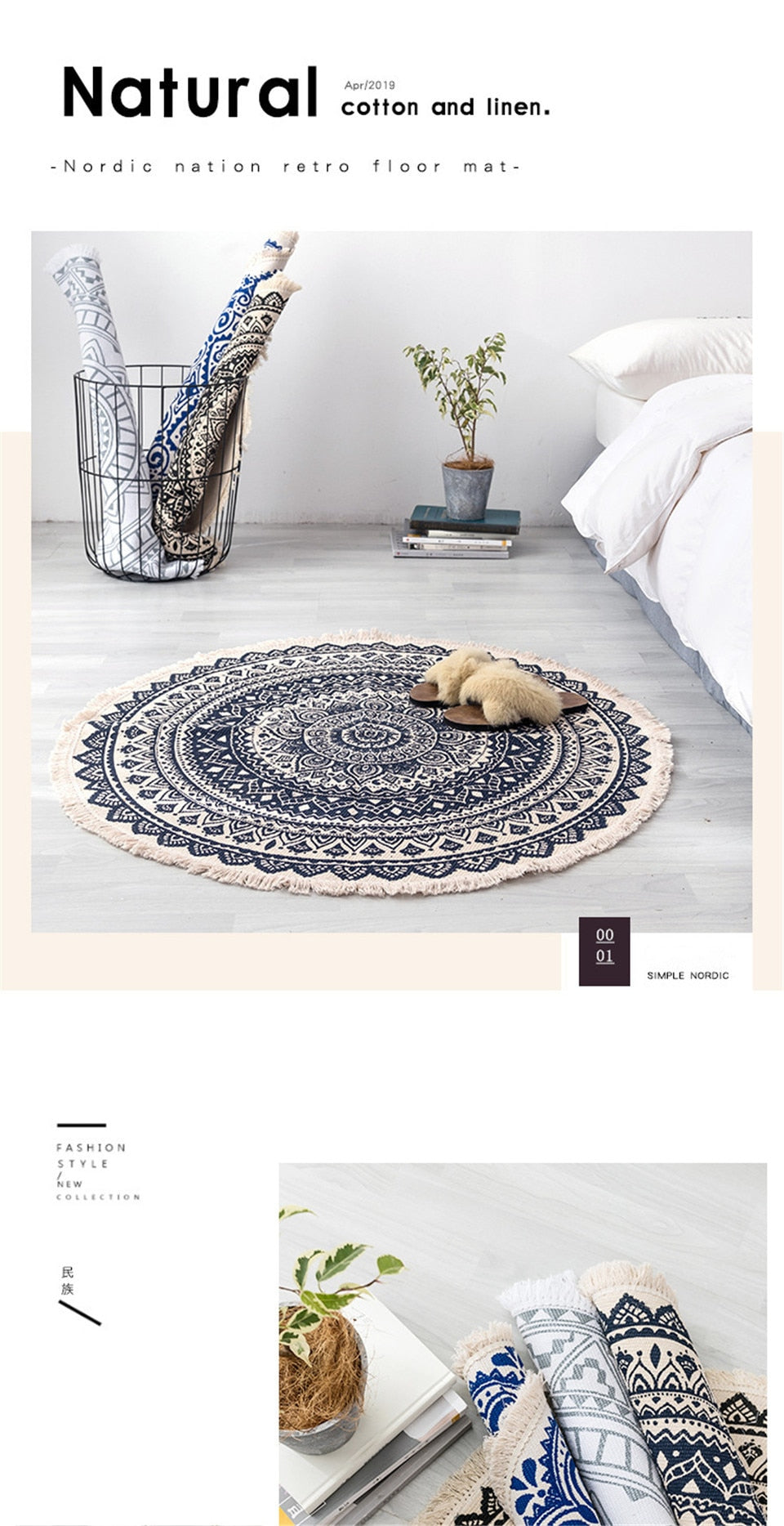 Valenzora | Boho style tassel beach rug