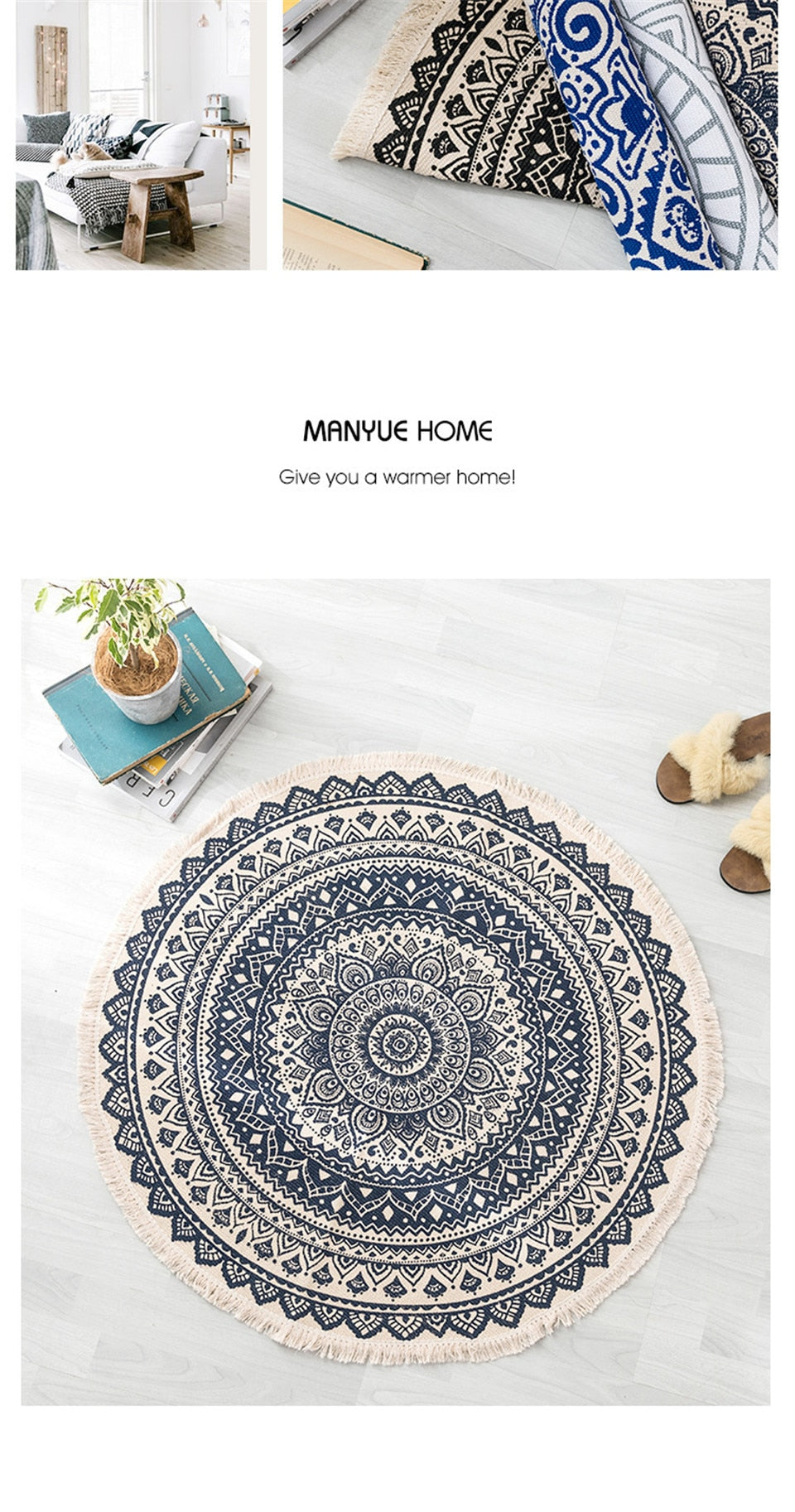 Valenzora | Boho style tassel beach rug