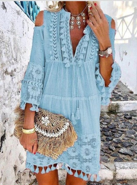 Valenzora | Boho Chic Lace Dress