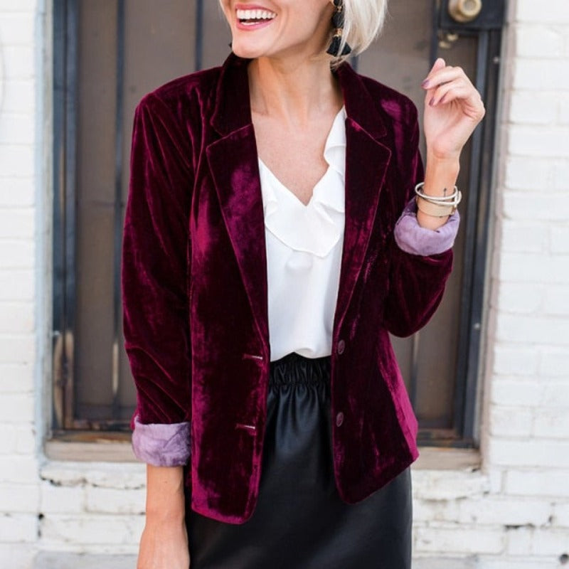 Valenzora | Elegant velvet blazer