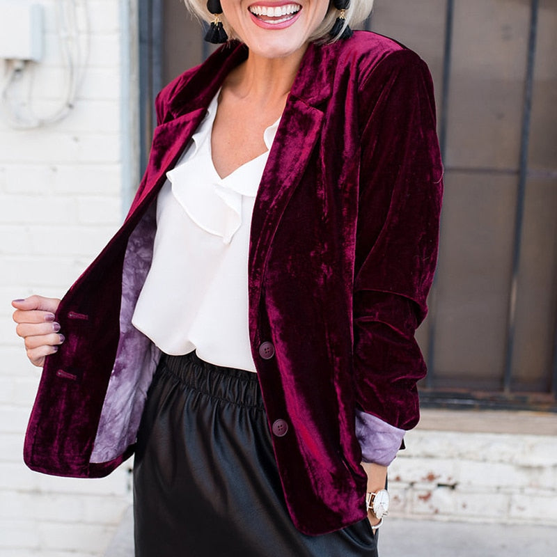 Valenzora | Elegant velvet blazer