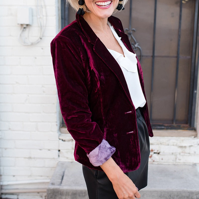 Valenzora | Elegant velvet blazer