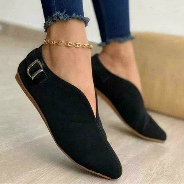 Valenzora | Flat suede casual shoes