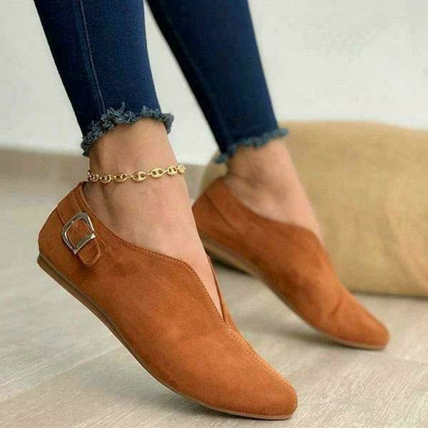 Valenzora | Flat suede casual shoes