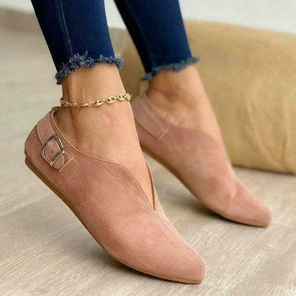 Valenzora | Flat suede casual shoes
