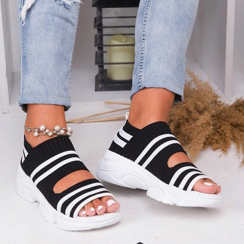 Valenzora | Canvas platform sandals