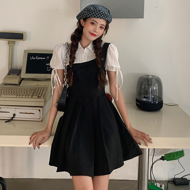 Valenzora | Folding 2-in-1 Mini Dress with Tied Sleeves