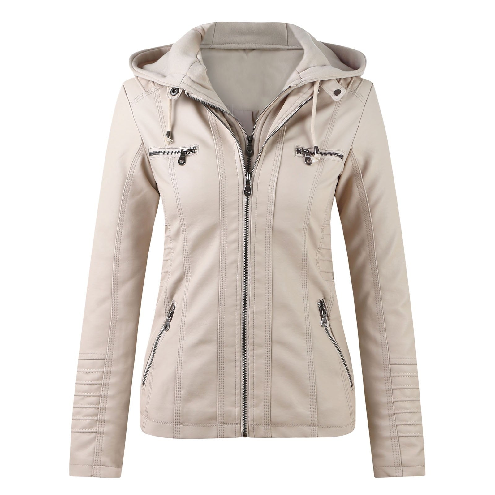 Valenzora | Designer-Lederjacke mit Kapuze