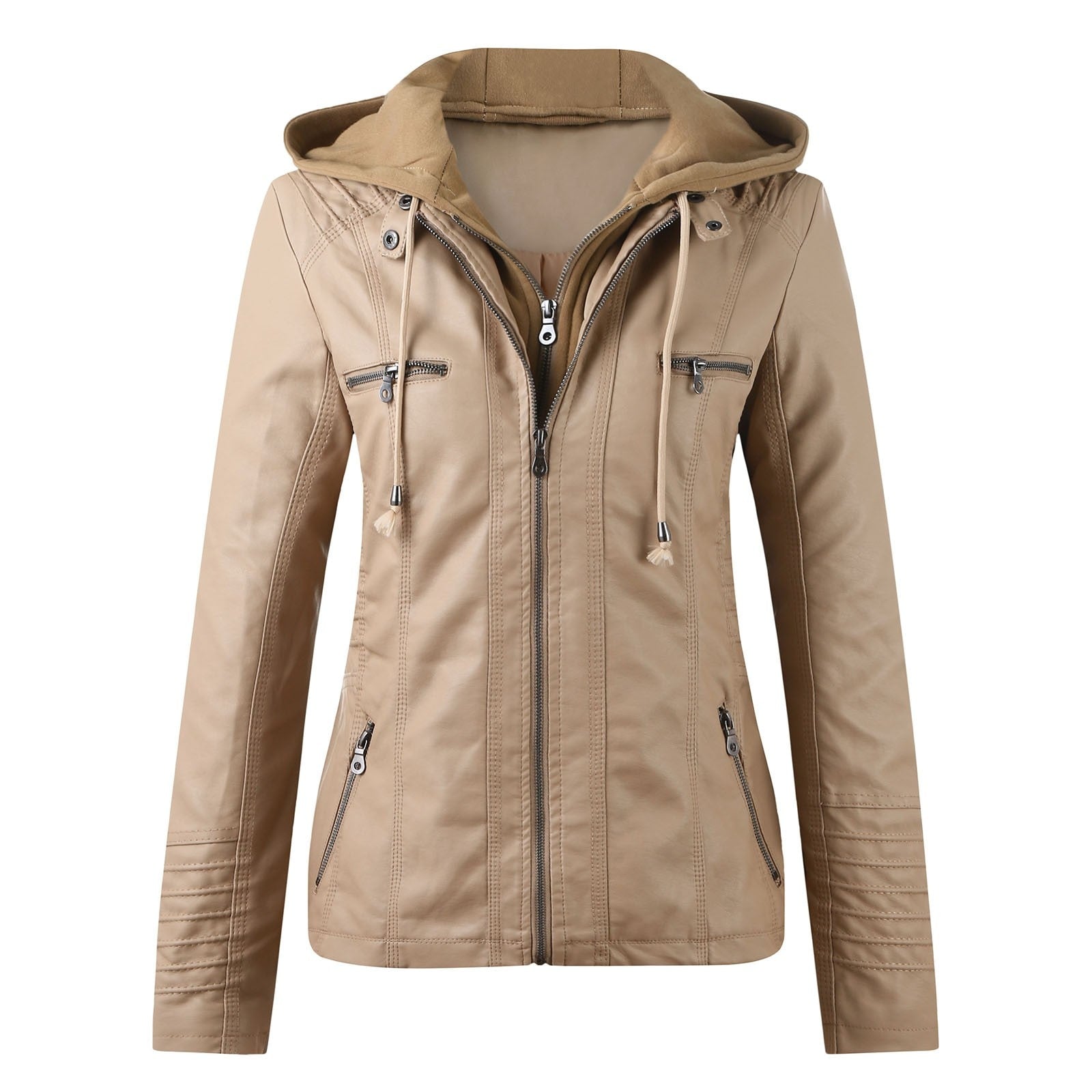 Valenzora | Designer-Lederjacke mit Kapuze