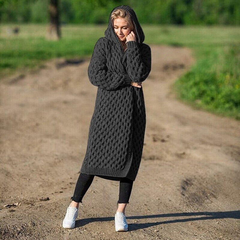 Valenzora | Lange Strickjacke