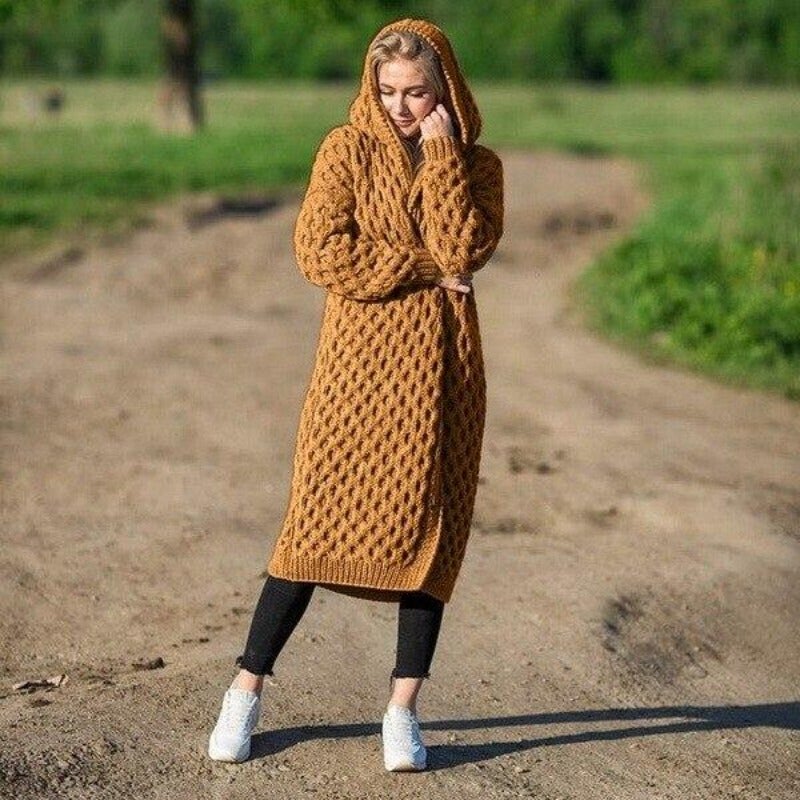 Valenzora | Lange Strickjacke