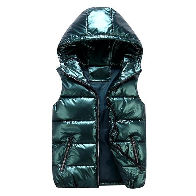 Valenzora | Sleeveless Hooded Down Jacket with Zipper