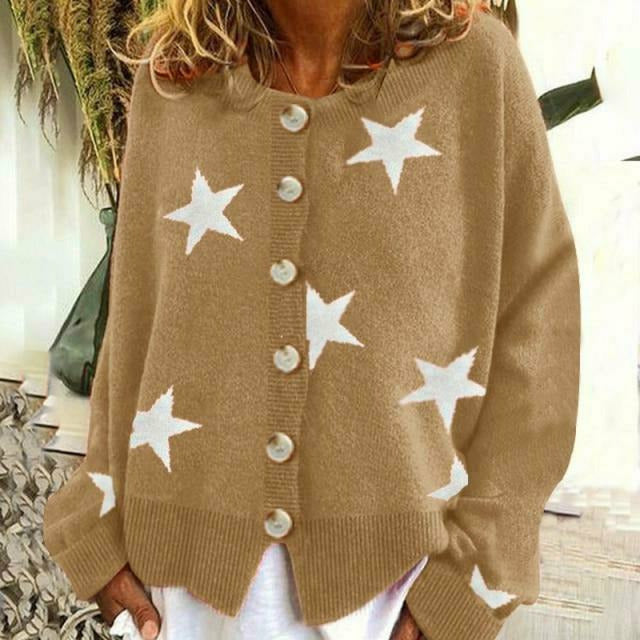 Valenzora | Strickjacke mit Sternenprint