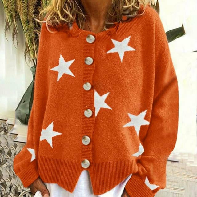 Valenzora | Strickjacke mit Sternenprint