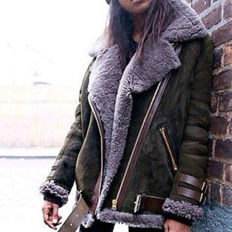 Valenzora | Übergroße Shearling-Jacke
