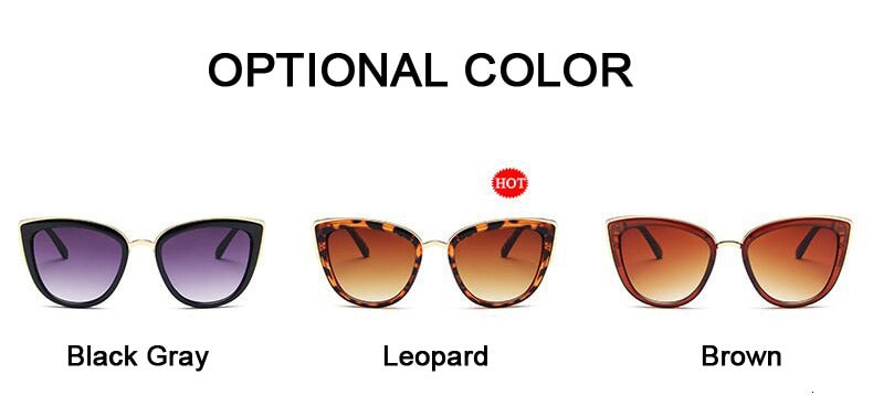 Valenzora | Cat Eye Retro Driving Round Metal Frame Sunglasses