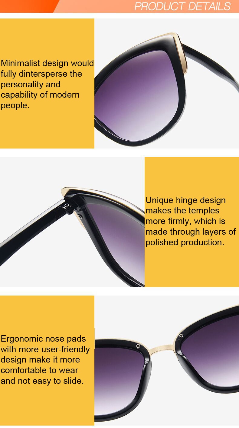 Valenzora | Cat Eye Retro Driving Round Metal Frame Sunglasses